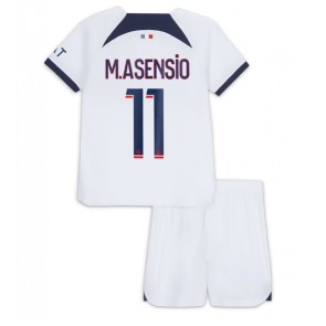 Paris Saint-Germain Marco Asensio #11 Replica Away Stadium Kit for Kids 2023-24 Short Sleeve (+ pants)